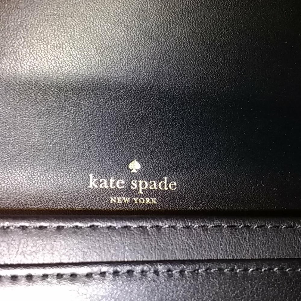 Authentic Kate Spade black leather wallet - Picture 10 of 12